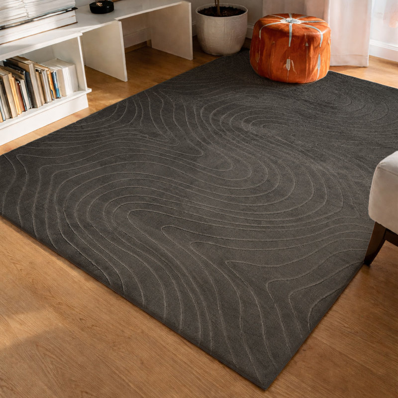 Tapis gris Somos, Gris, Rectangle 6 pi 7 po x 9 pi