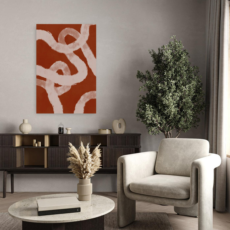 Floatinglines Abstract Contemporary Minimalist Wall Art Print, H 36 po x l 24 po
