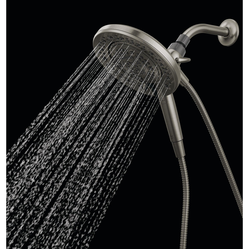 7-Spray In2ition Dual Shower Head with Handheld Spray, Handheld Shower Head with Hose, Satin Nickel