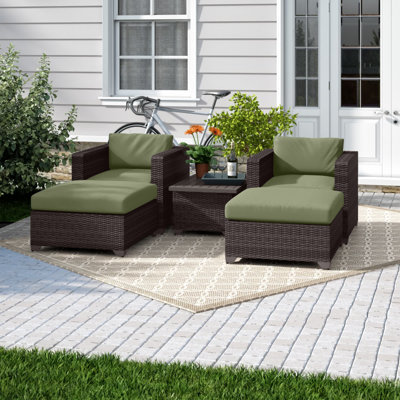 Larren 2 - Person Patio Conversation Sets with Cushions