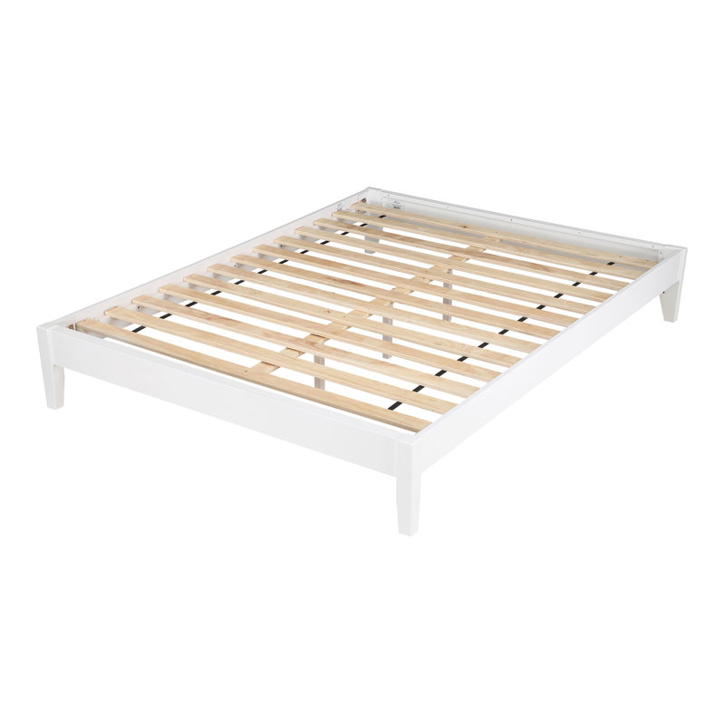 Moscaritolo Wood Platform Bed, White, California King