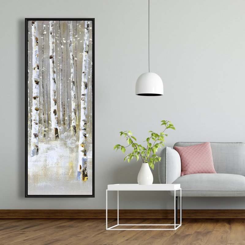 «Birch Forest By Winter», reproduction sur toile