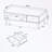 Rectangular Coffee Table with drawer and open shelf