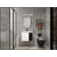 Meuble-lavabo mural de 24 po avec lavabo en céramique, portes à fermeture en douceur et finition blanche brillante pour les salles de bain modernes-1605047869