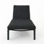 Chaise longue de patio en bois