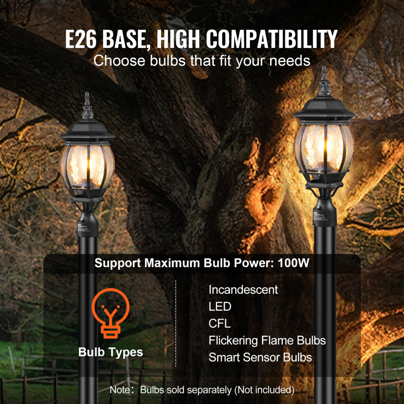 2 lampadaires d'extérieur Dusk To Dawn