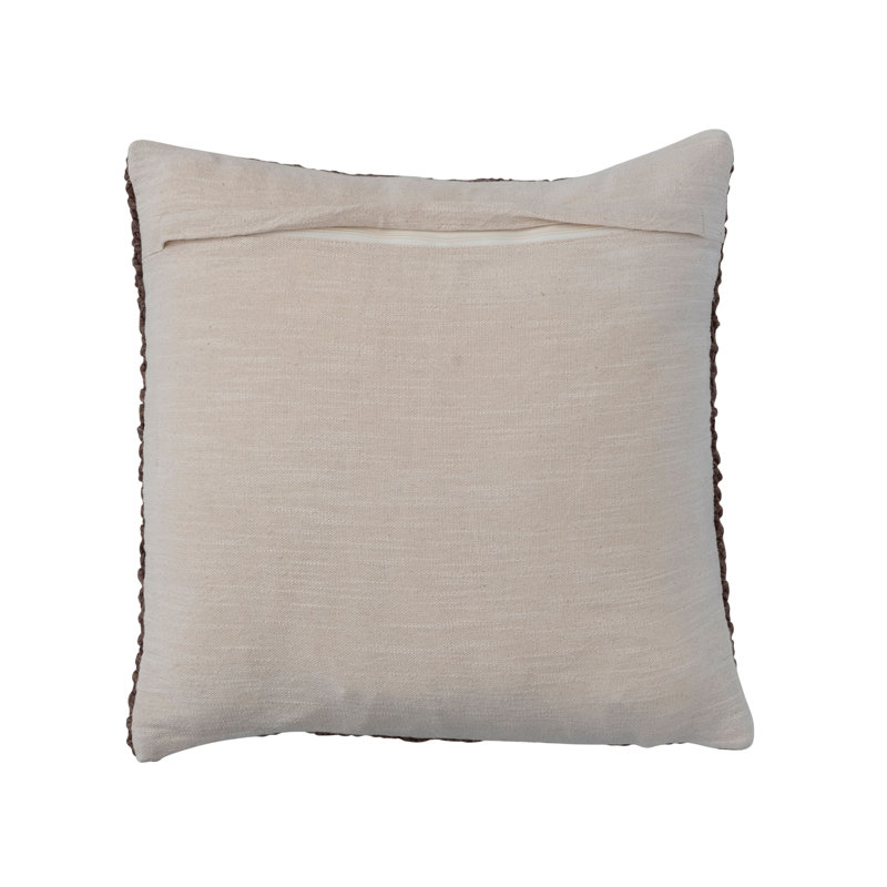 Embroidered Down Throw Pillow