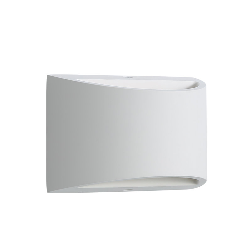 20cm Geometric White Gypsum Wall Lights（set of 2)