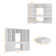 White Desk With 78.7'' H x 94.5'' W Bookcase