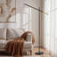 67" Black Swing Arm Floor Lamp