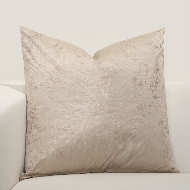 F Scott Fitzgerald Champagen Celebration Square Pillow Cover & Insert, 20" x 20", Cream, Feather