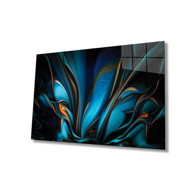 Élégante peinture décorative en verre trempé 18,1 po x 28,3 po | 100% verre trempé, épaisseur: 0,16 pouce | Superbe œuvre d'art pour la décoration intérieure, le salon et les espaces de bureau, durable et facile à nettoyer
