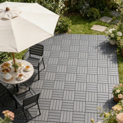 30cm L x 30cm W Plastic Interlocking Deck Tile