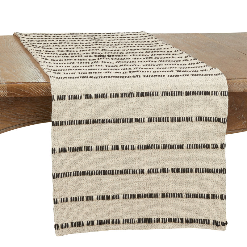 Striped 100% Cotton Table Runner