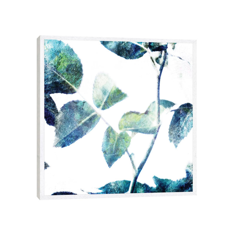 Universal Leaves II by Mlli Villa - Print on Canvas, White Framed, 66.04cm H x 66.04cm W x 3.81cm D