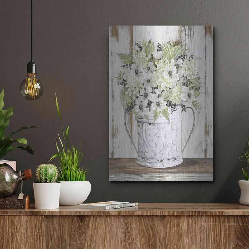 «White Floral Dreams» par Cindy Jacobs, H 16 po x l 12 po