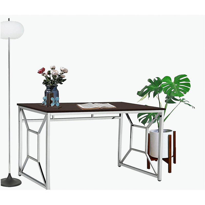 Bureau en aggloméré / chrome Martha