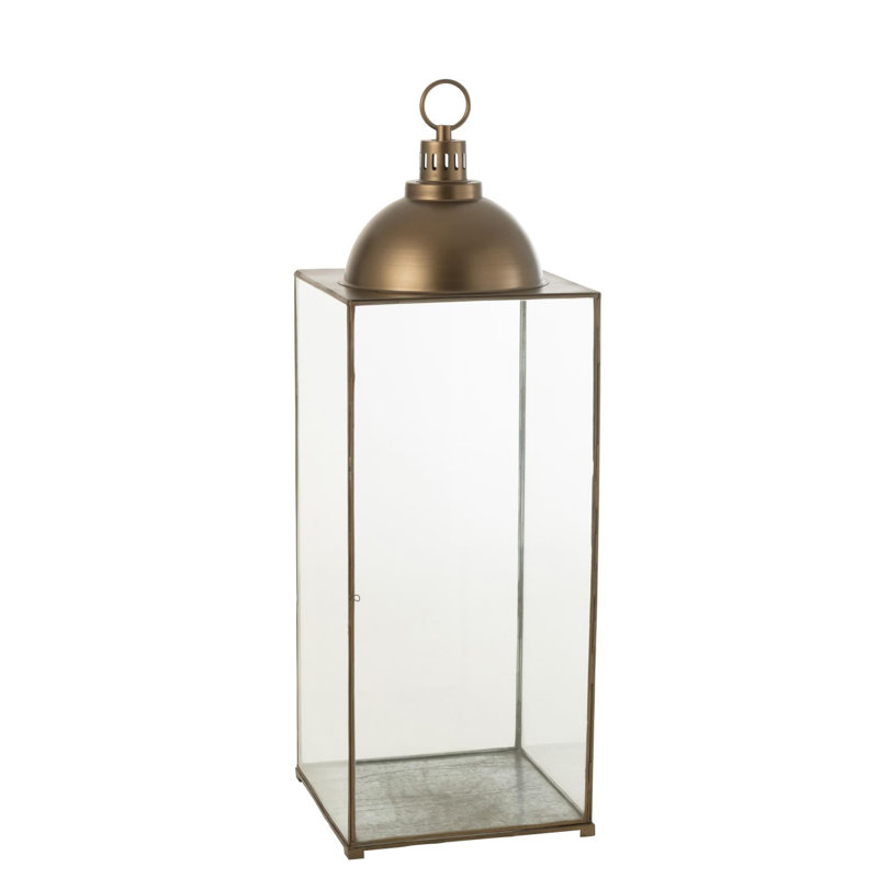 A Nice Product Wood Tabletop Lantern, 121cm H x 41cm W x 41cm D, Bronze