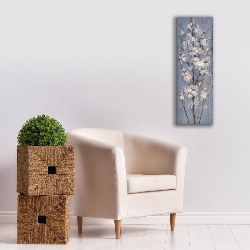 «Almond Branch 2 Slate Blue» par Silvia Vassileva, art mural sur toile