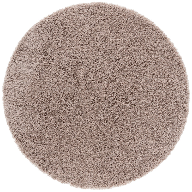Assar Handmade Tufted Taupe Area Rug, Round 6'