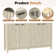 55' Sideboard with Fluted Door