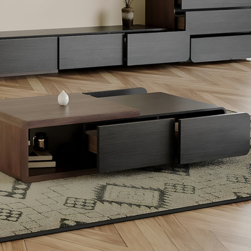Table basse rétractable Modern, H 13,38 po x L 41,33 po x l 27,56 po