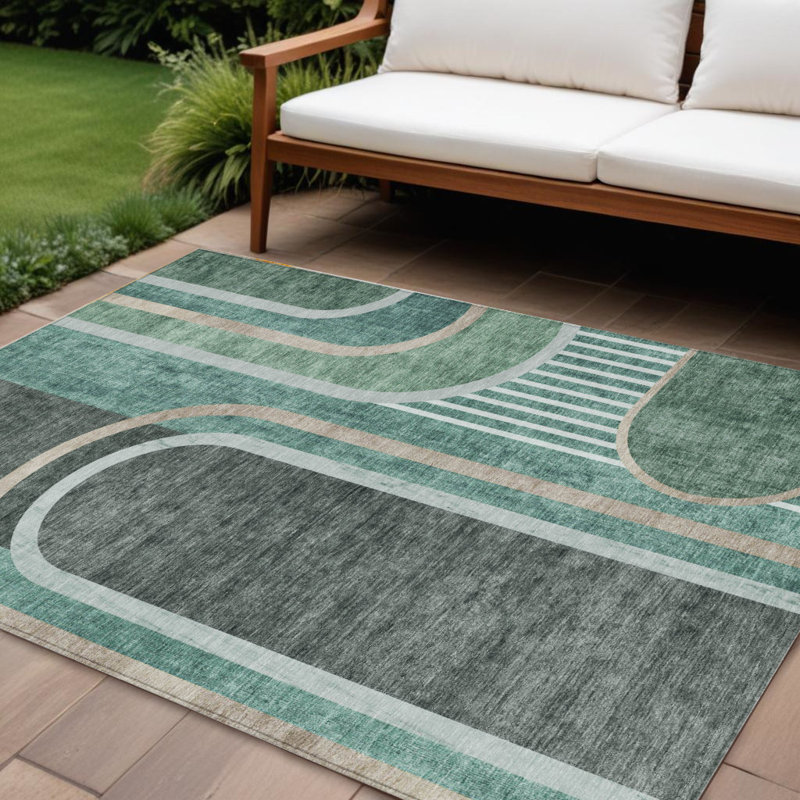 Tapis noir antidérapant intérieur et extérieur 9 'X 12'