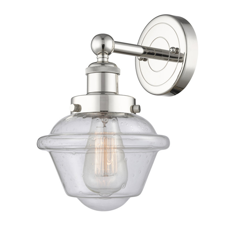 Wimer Armed Sconce, Seedy, Polished Nickel