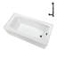 Baignoire en alcôve en acrylique blanc brillant avec drain extérieur 66 po x 32 po Streamline-101699573