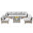 Jeanan Wicker 6 - Person Modular Patio Conversation Sets with Cushions-2058598060