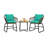Edwardo 2 - Person Wicker Patio Dining Set with Square Table , Cushions Included-769671944