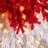 9' H Santa Hat White/Red Artificial Christmas Tree Prelit with 600 LED Lights