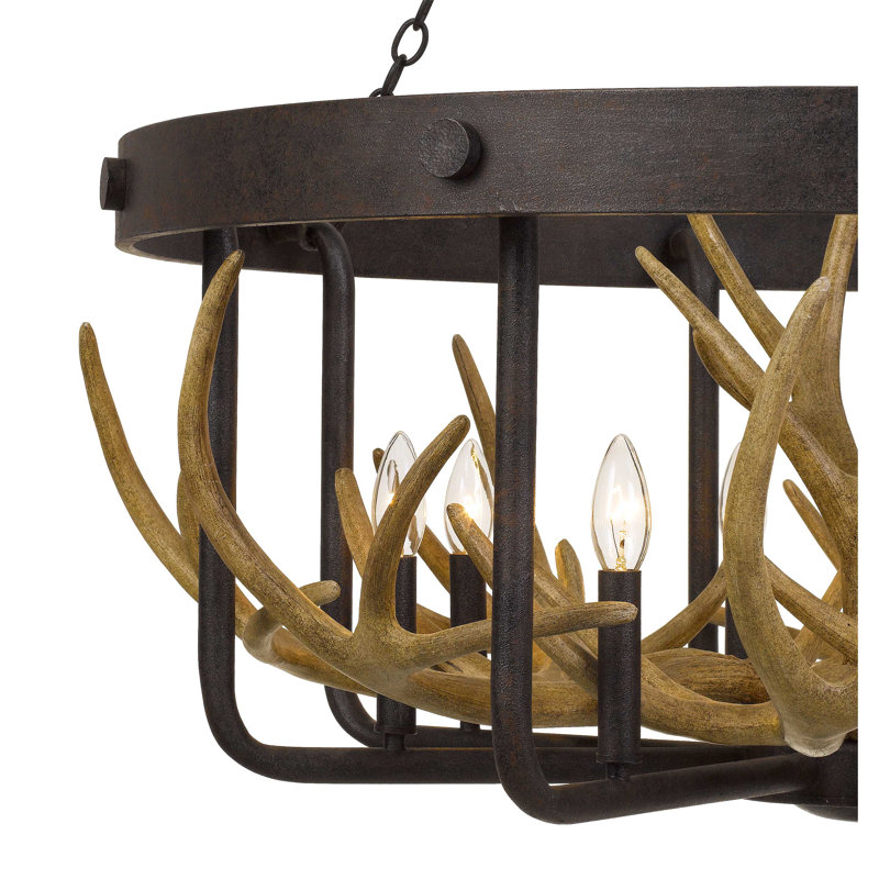 Linhart 8 - Light Dimmable Wagon Wheel Chandelier