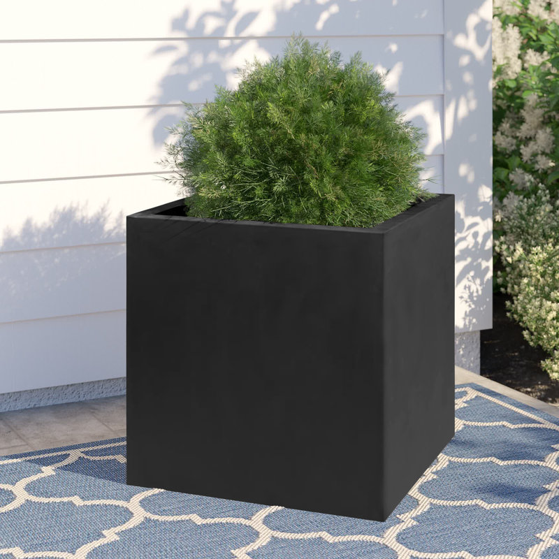 Eastvale Handmade Planter Box, 16" H x 16" W x 16" D, Black