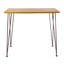 Table de bar industrielle en bois et métal