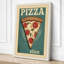 Pizza Slice Retro - Wrapped Canvas-285430954-285430957