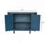 Table armoire de rangement avec 4 portes, buffet Buffet avec rangement, armoire de rangement d'appoint cannelée avec bord arrondi, porte coulissante, crédence autoportante