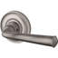 Federal Passage Door Lever with Traditional Round Rose-22084103-22084118