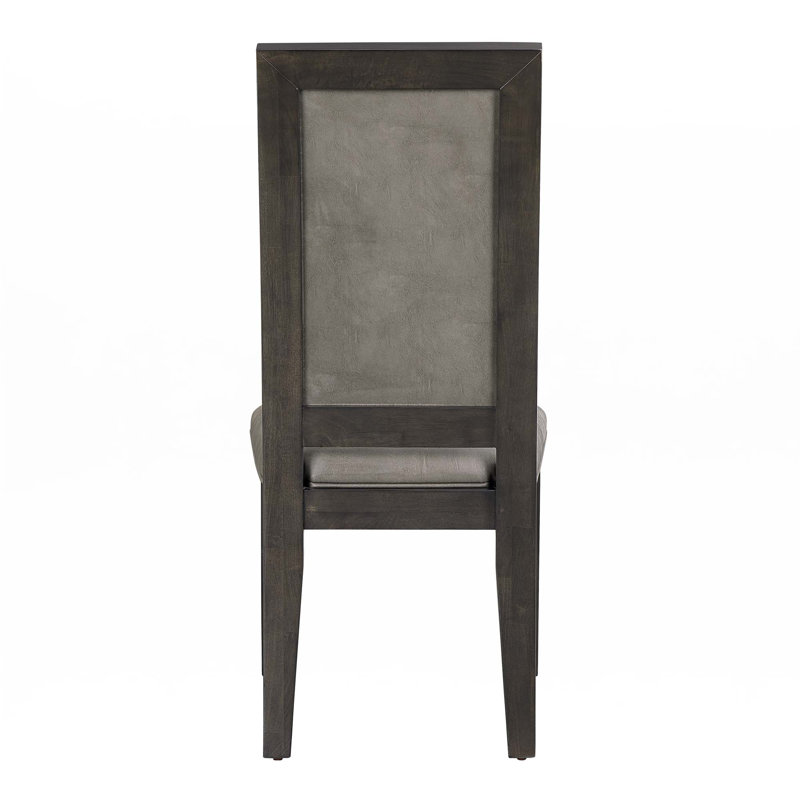 Magnifique ensemble de chaises de salle à manger rembourrées brun 2 pièces
