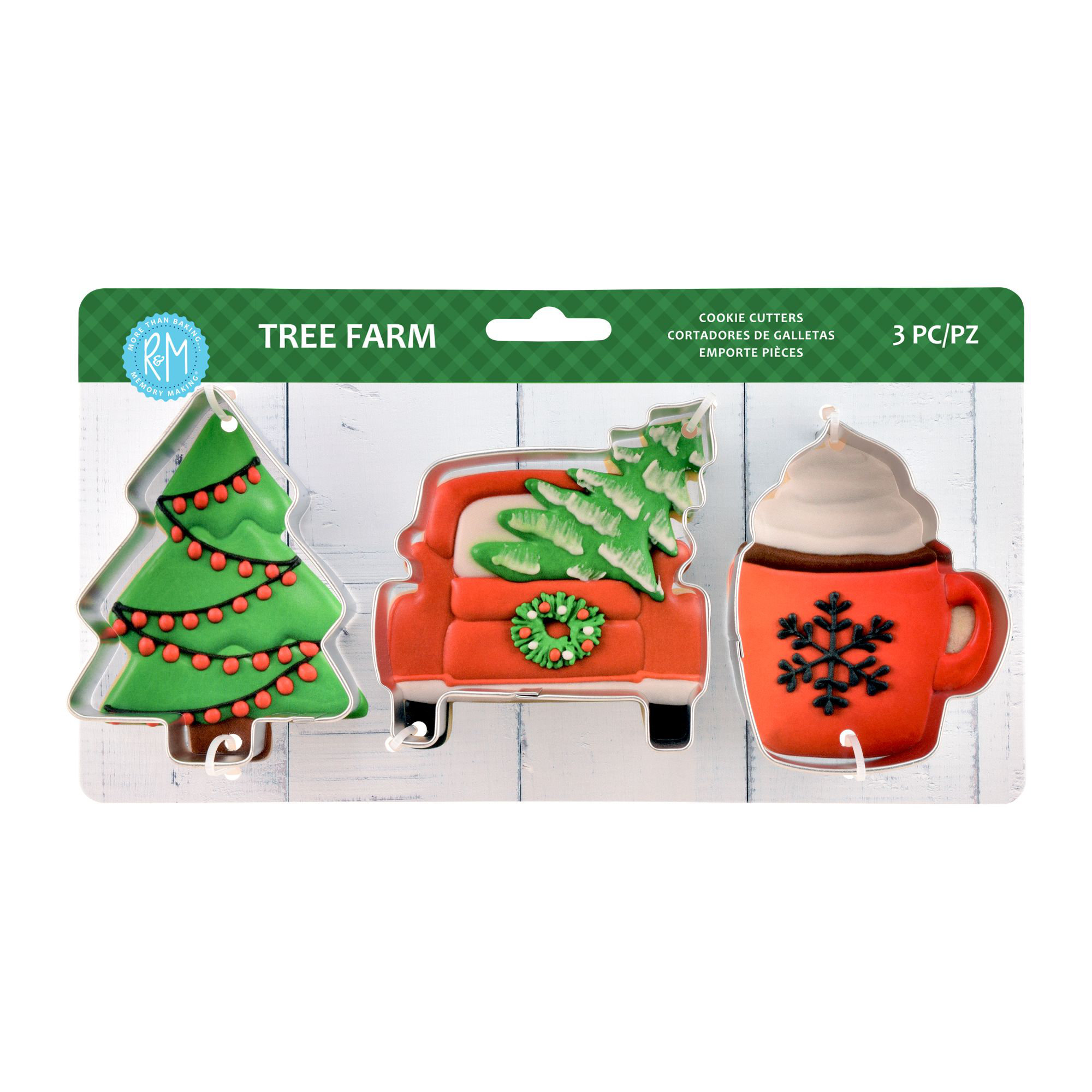 Nordic Ware Holiday Cookie Stamps. 4 Pc - tree, present, Santa