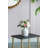 D5.9X7.9" Round White/Gold Vase