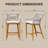 Mauzon Upholstered Counter Stool with Metal Frame