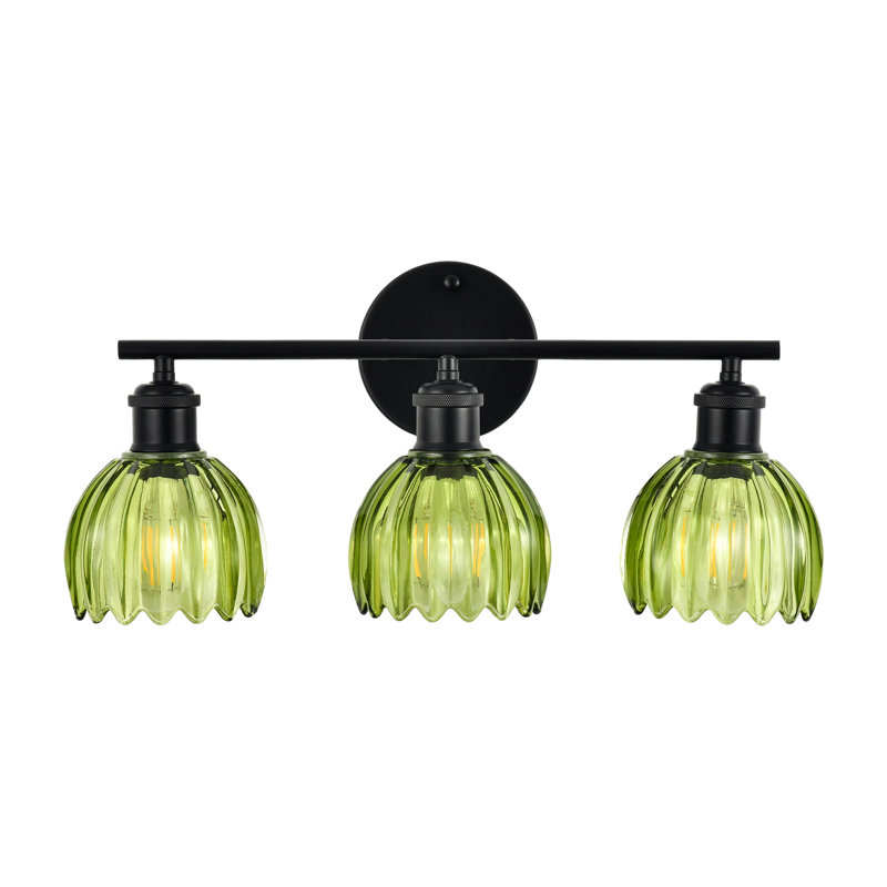 Vintage Bathroom Vanity Light,With Textured Glass Shades, Vanity Fixture,Wall Sconce For Bathroom Mirror/Bedroom/Hallway