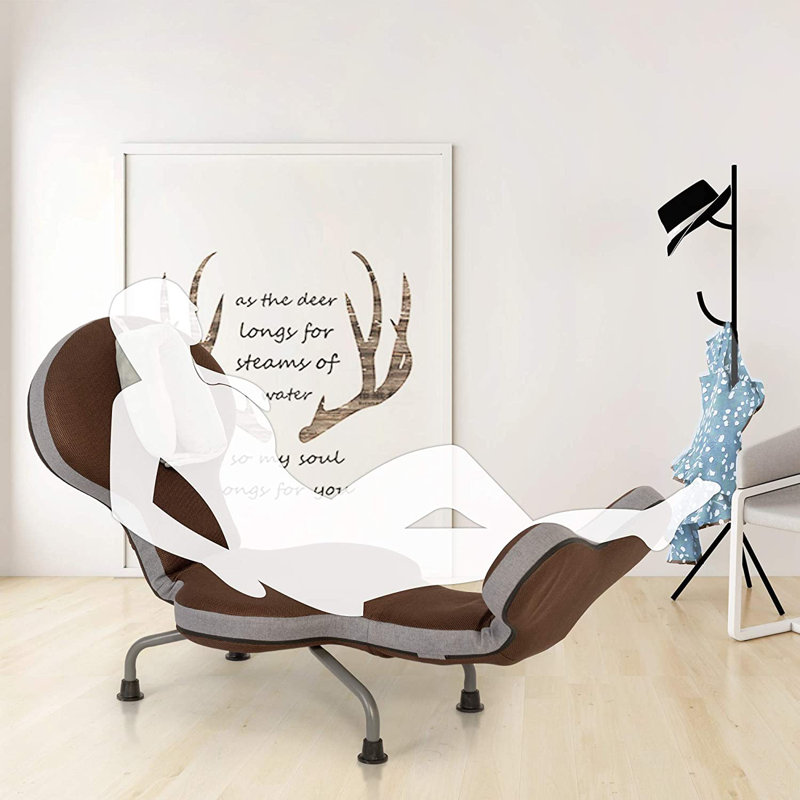 Chaise pliante rembourrée Sundale, Brun