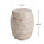 Outdoor/Indoor Lightweight Concrete Side Table,Travertine Finish