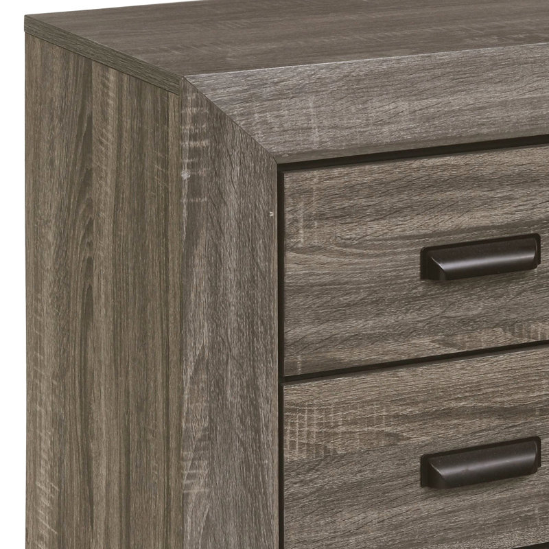Table de chevet vieillie gris grain - rustique 2 pratique pour une conception pratique