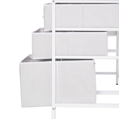 Adjustable Metal Base Computer Desk