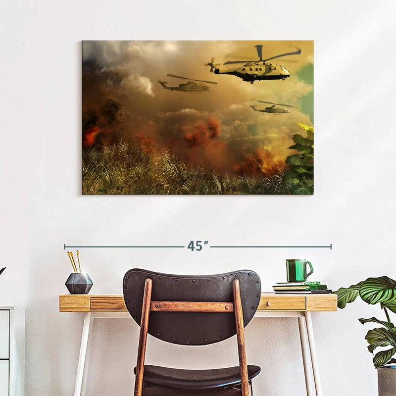 Lelar Helicopter Rescue Fleet, 26" H x 39" W