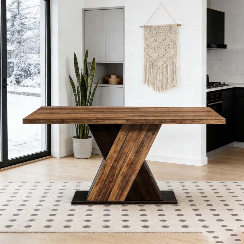 X Shaped Design Dining Table