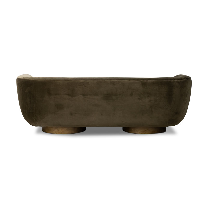 Holloman Upholstered 87'' Sofa, Surrey Olive 76.8% Cotton/23.2% Polyester